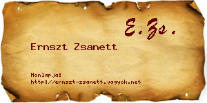 Ernszt Zsanett névjegykártya