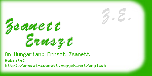 zsanett ernszt business card